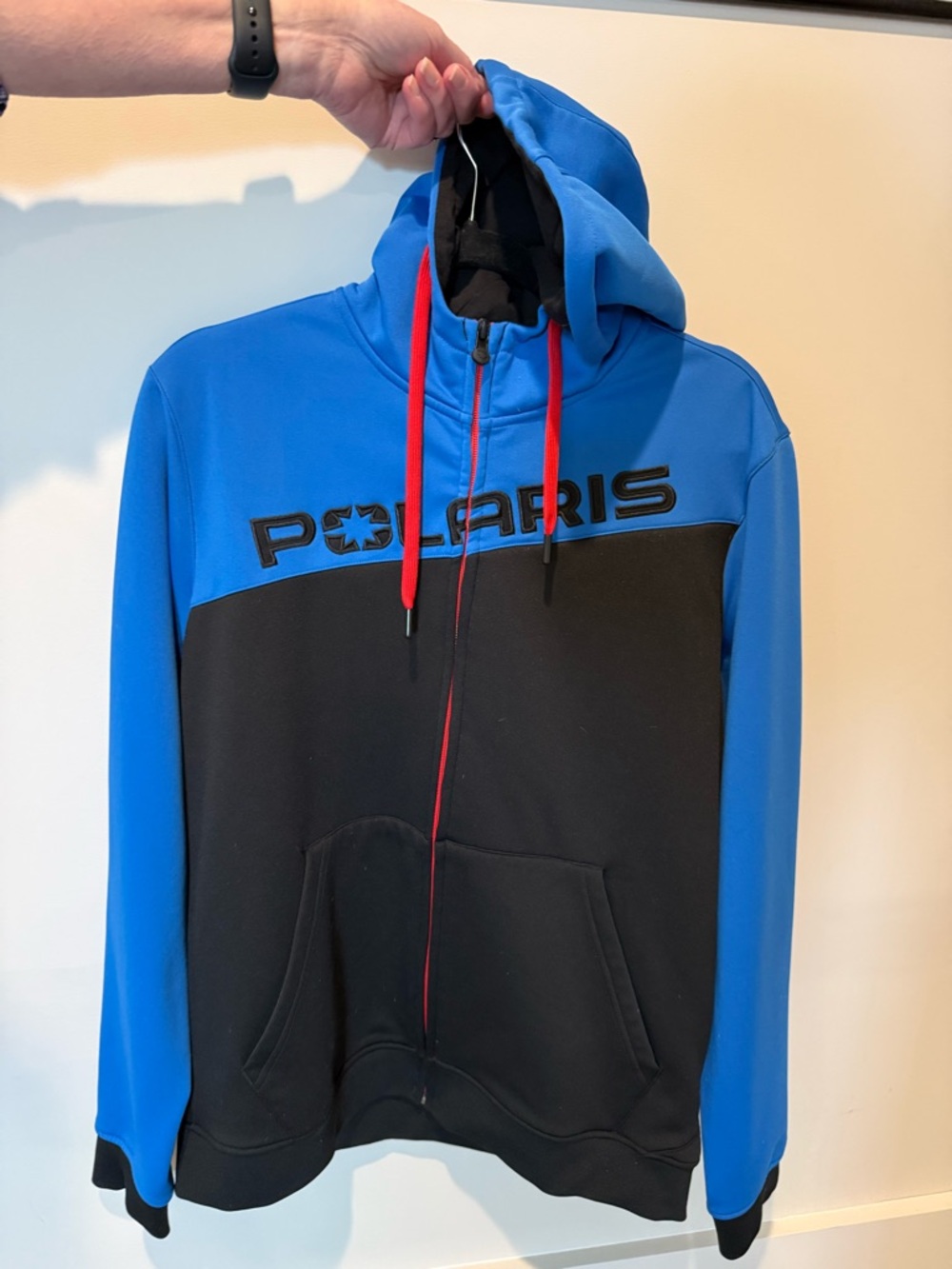 Polaris Men's Blue & Black Hooded Zip-Up Sweatshirt